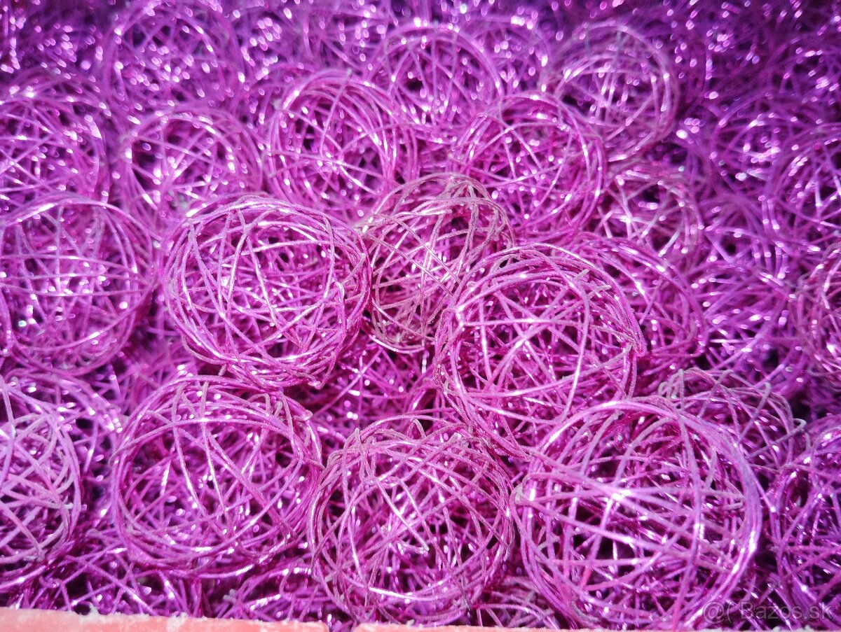 Dekoračné drôtené Guličky pre aranžovanie - 8