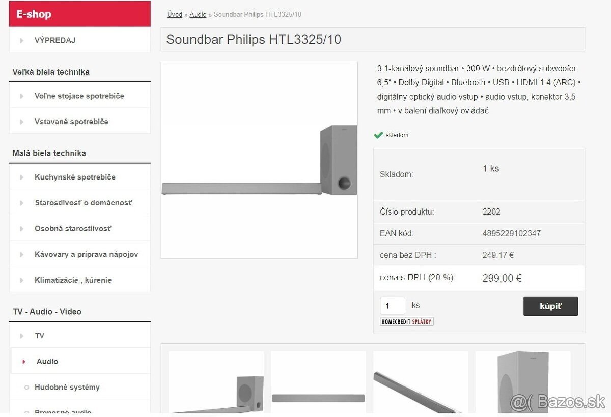 Soundbar + subwoofer Philips TOP stav - 8