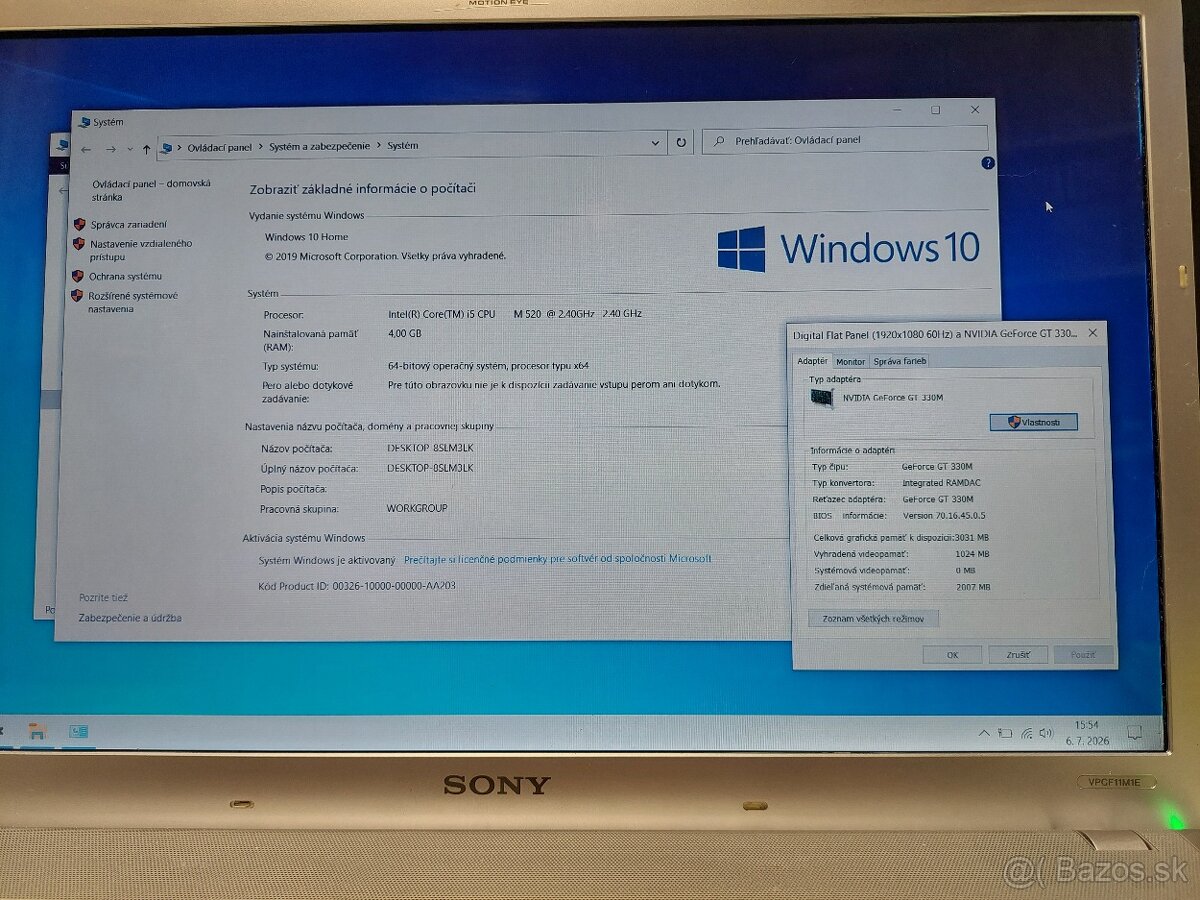 Notebook SONY - 8