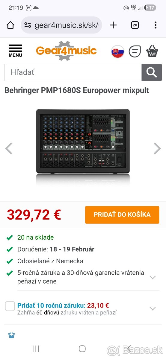 Behringer PMP 1680S Power mixpult - 8