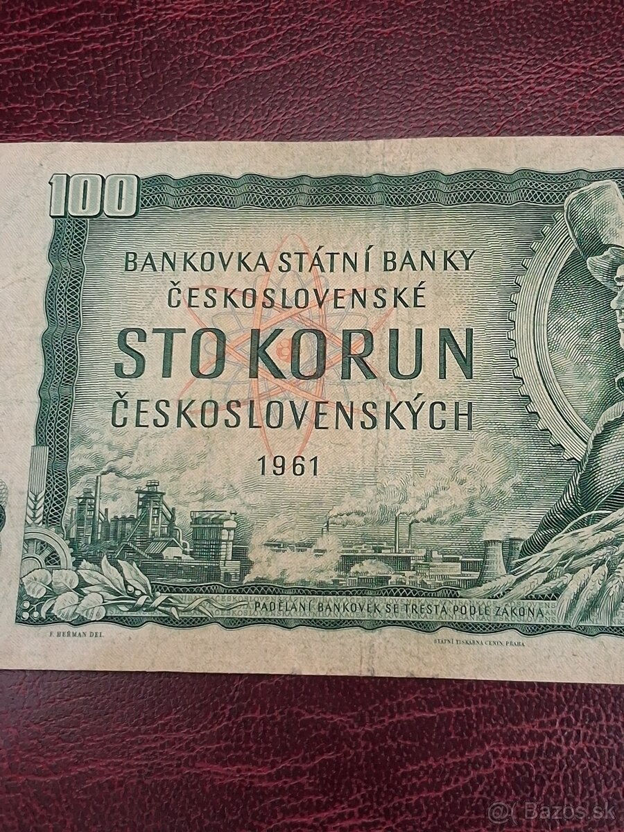 100 Korun Československých 1961 - 8