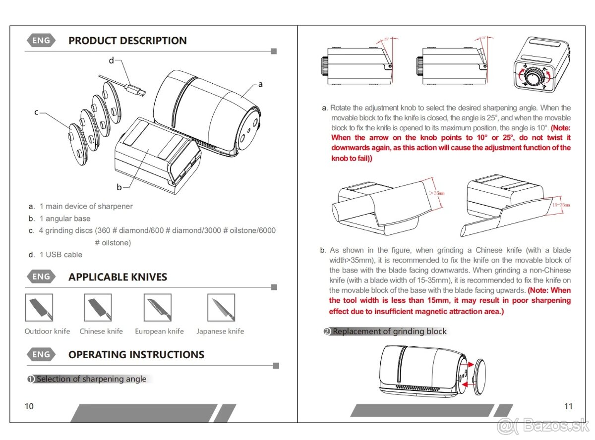 aku rotačná brúska nožov - 8