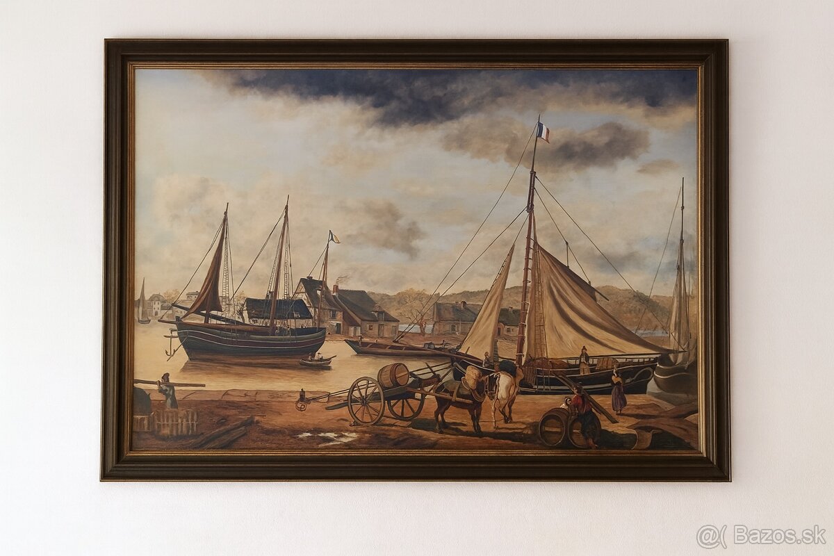 Prekrásny obrovský maľovaný obraz 120 x 84 cm - 8