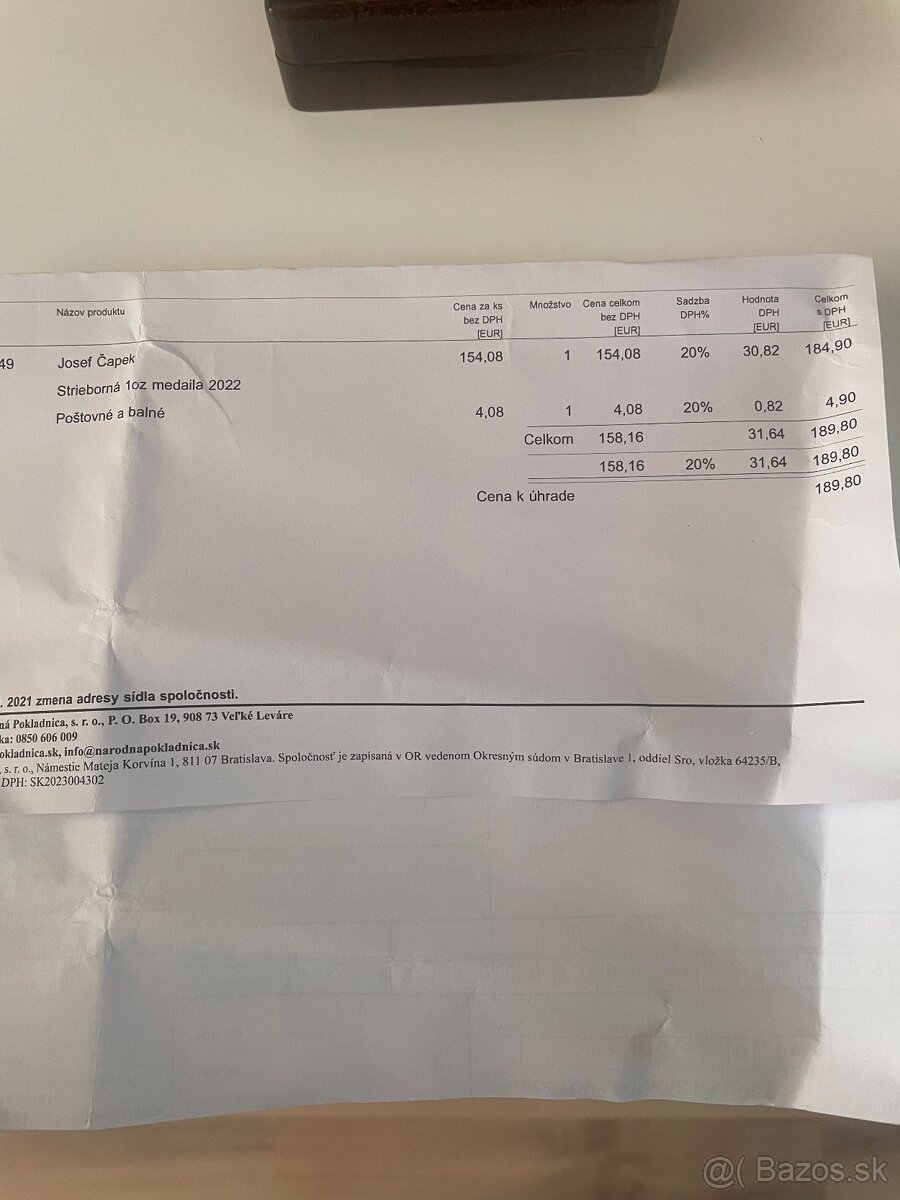 Vymením striebornú mincu Jozef Čapek - 8