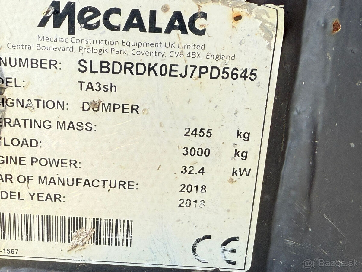 PRODÁM DEMPR MECALAC TA3sh HYDROSTATIC - 8