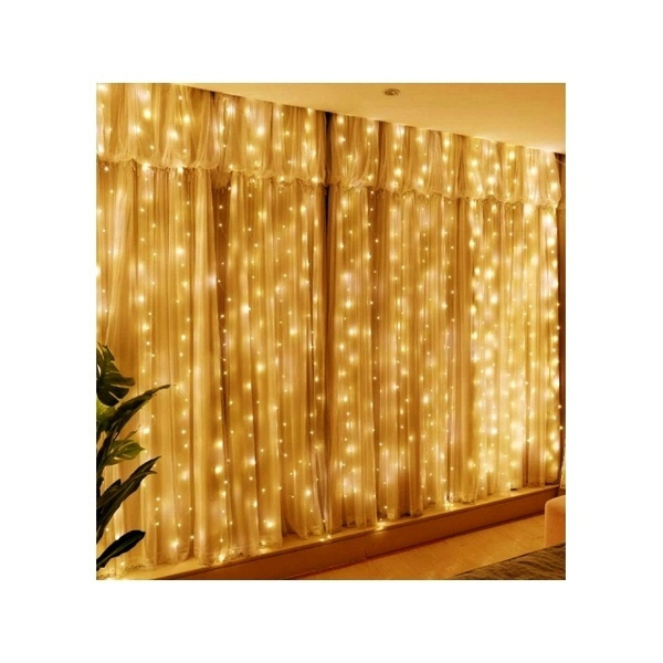 Dekorativny LED zaves 3x3m tepla alebo studena biela - 8