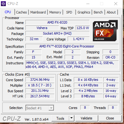 Gigabyte GA-990FXA-UD3 + FX-8320 + Mugen 3 + 16 GB HyperX - 8