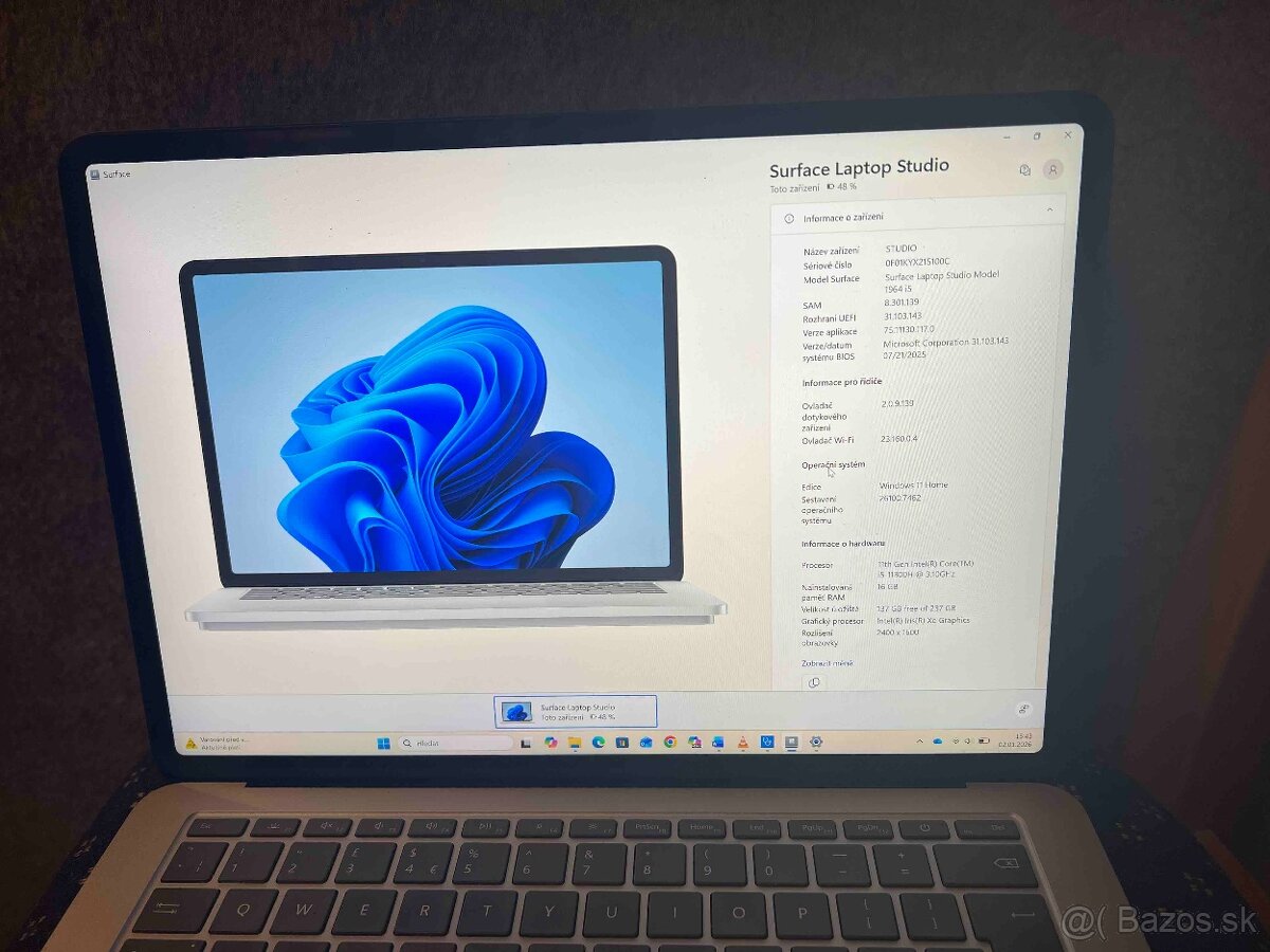 Microsoft Surface Laptop Studio – 16 GB RAM | i5 | Dotyk | W - 8