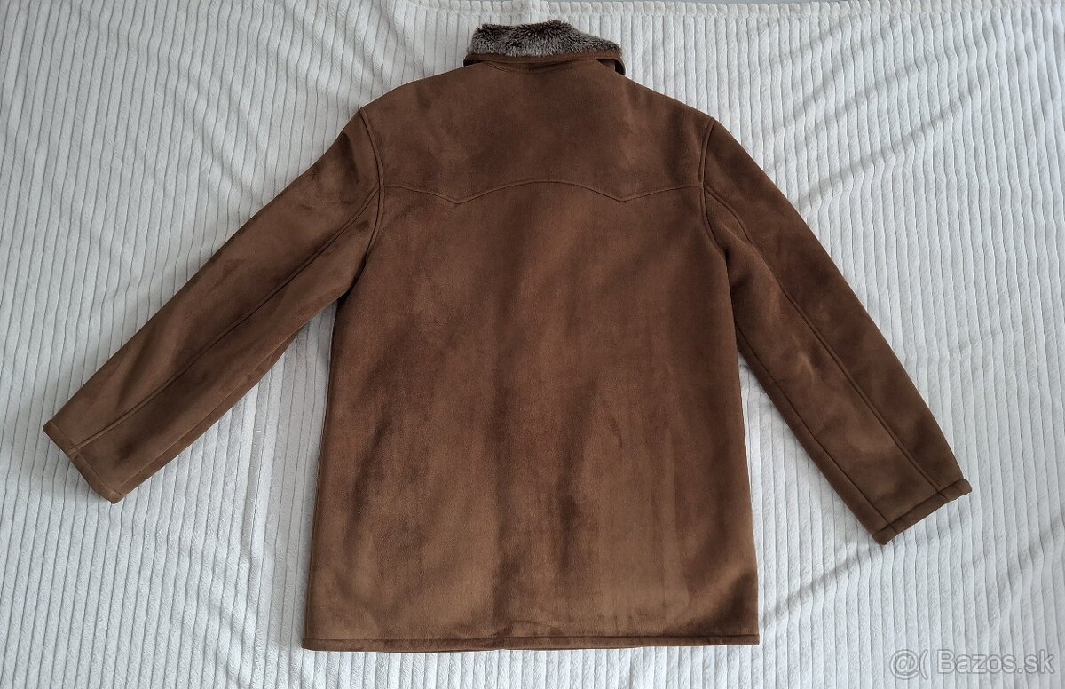 Pánsky kožuch zateplený kabát, veľ.L.. - 8