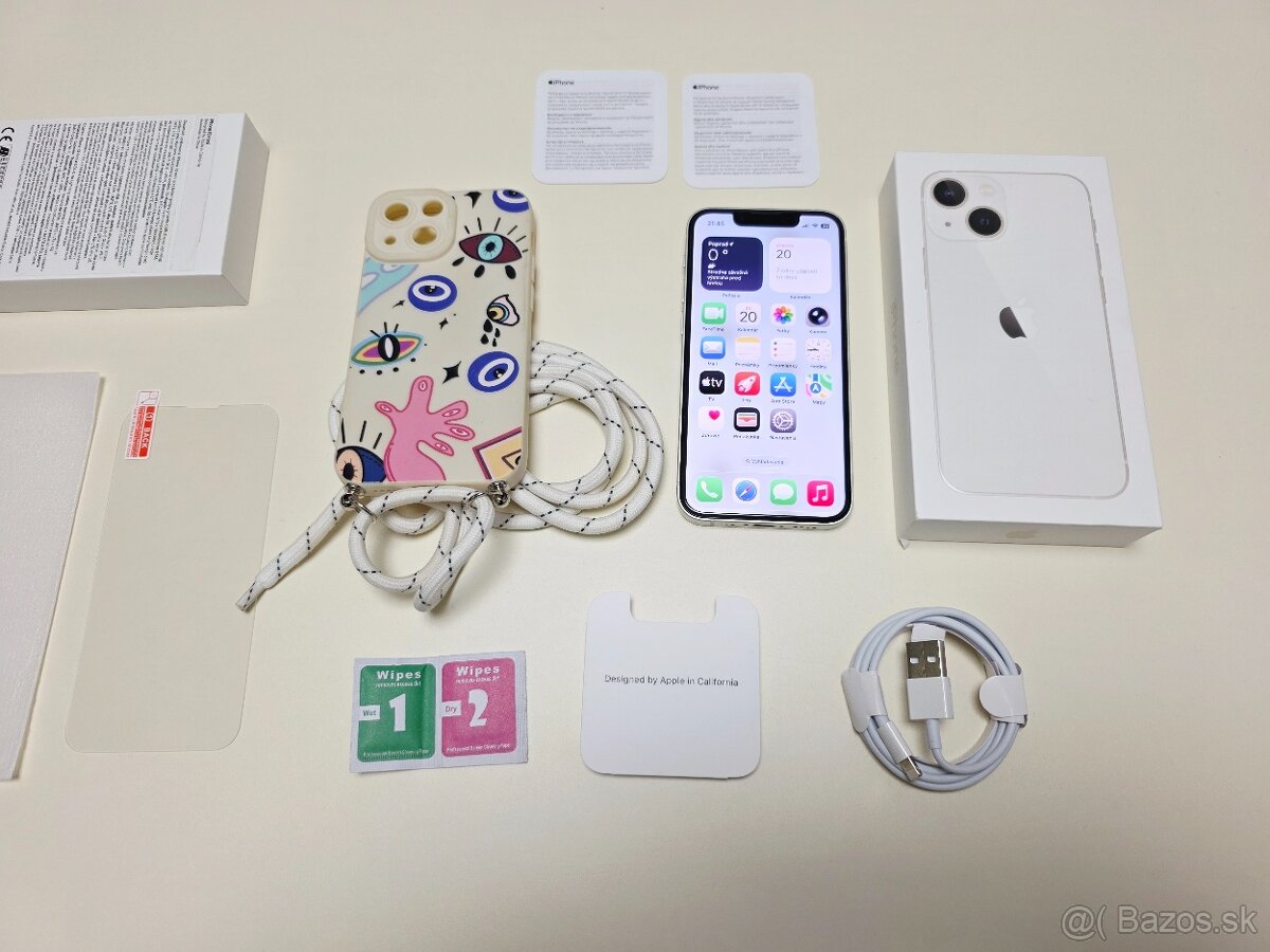 APPLEI IPHONE 13 mini 128gb STARLIGHT,BATERKA 100% - 8