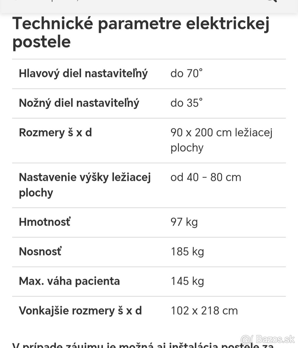 Polohovateľná posteľ elektrická - 8