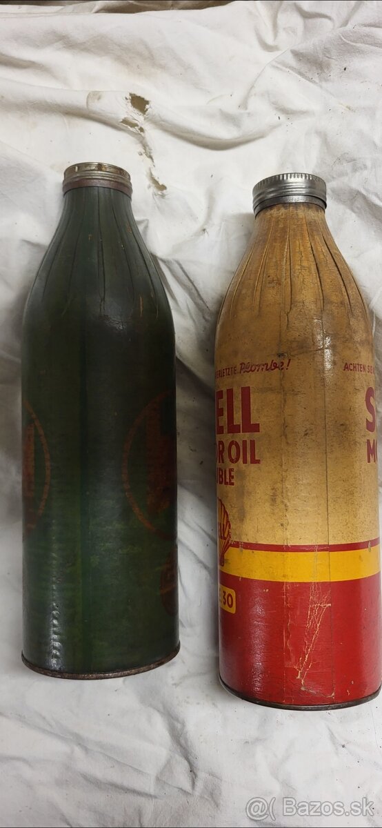 Shell,castroll. Wehrmacht.olej. Papirove plechovky - 8