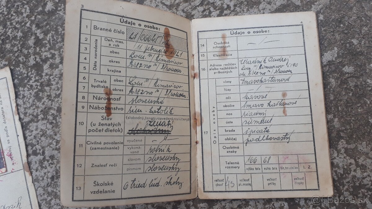 Slovensky stat preukaz VOP - 8