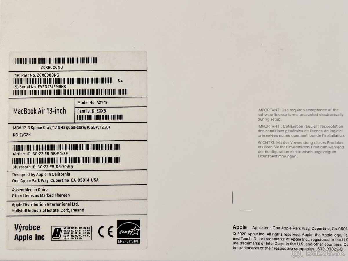 MacBook Air 13", i5-1.1GHz,4j/16GB/512GB, TOP STAV - 8