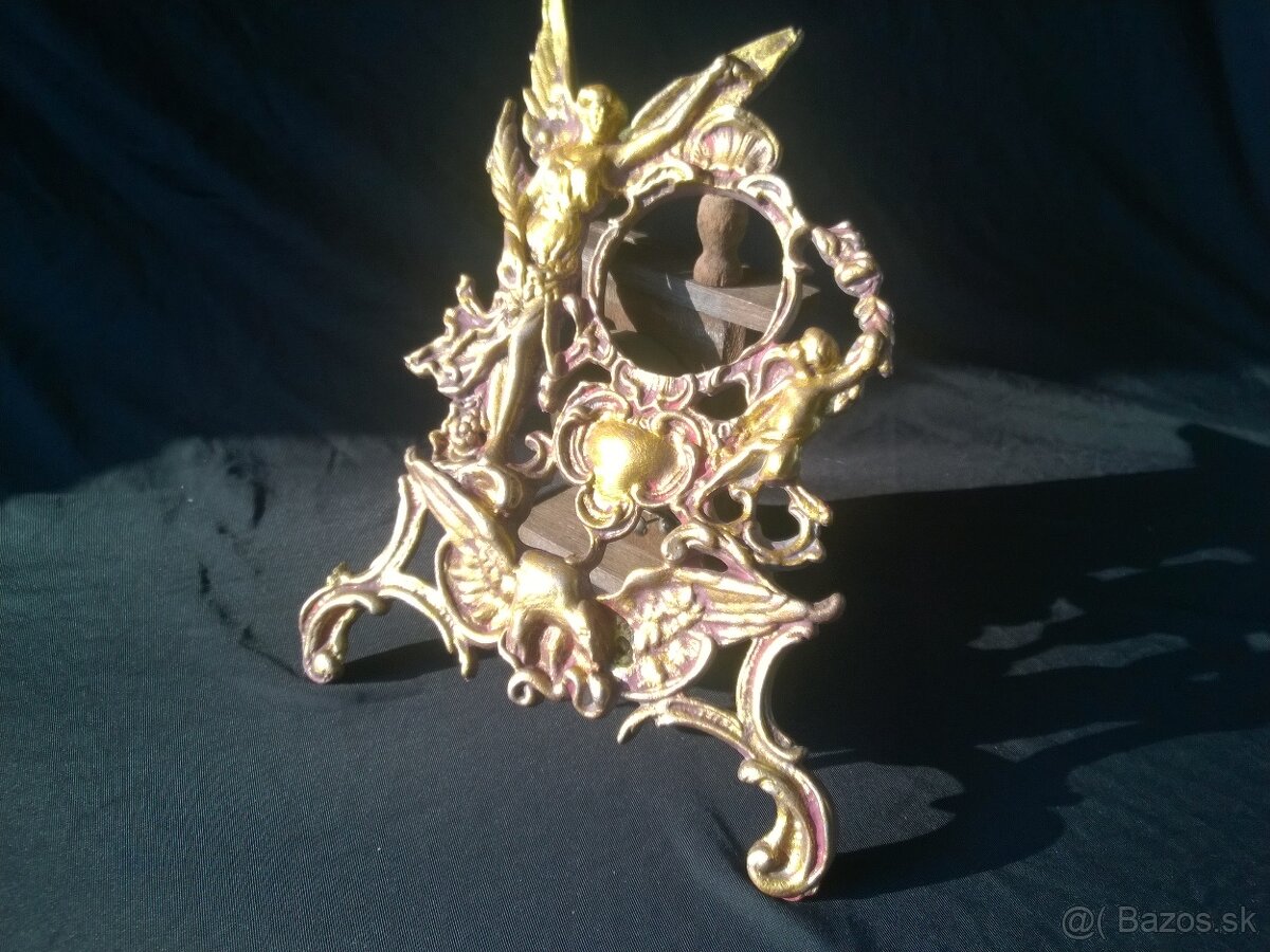 starý kovový historický rámček na hodiny - 8