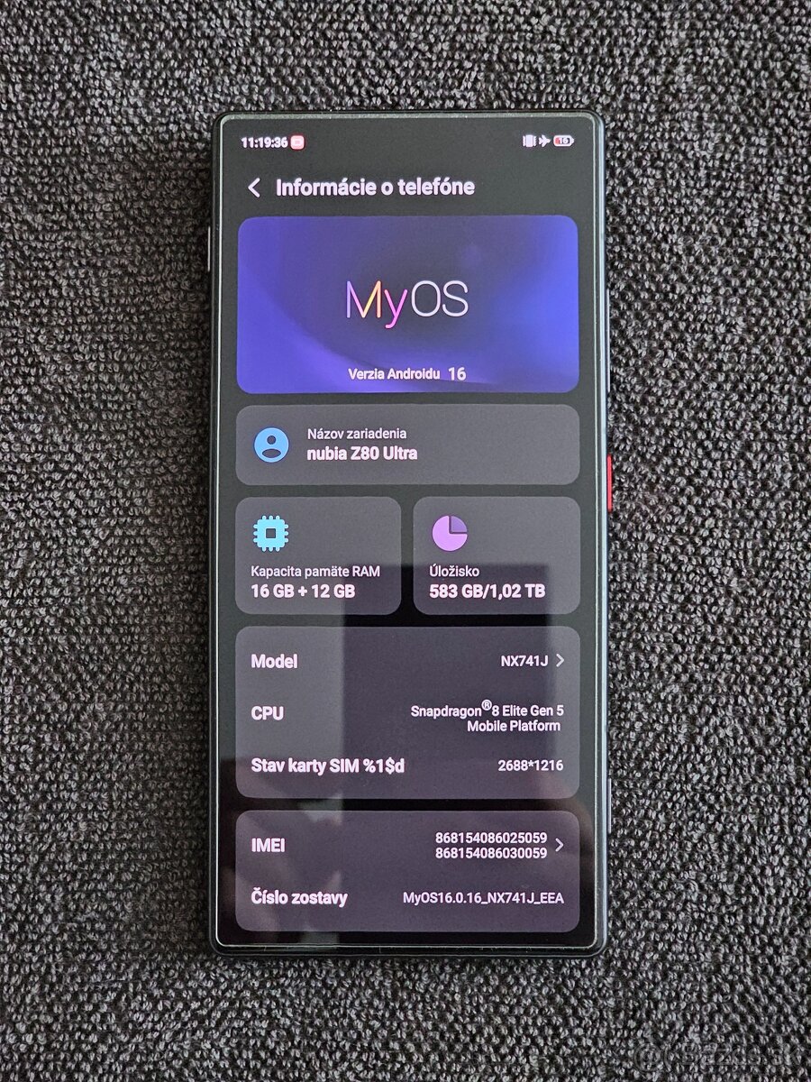 Nubia z80 ultra 1tb - 8