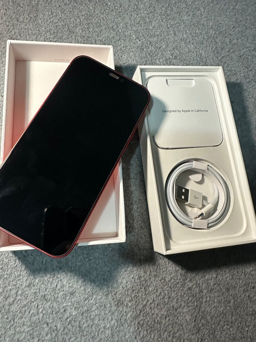 Apple iPhone 12 64GB Red - 100% batéria - 8