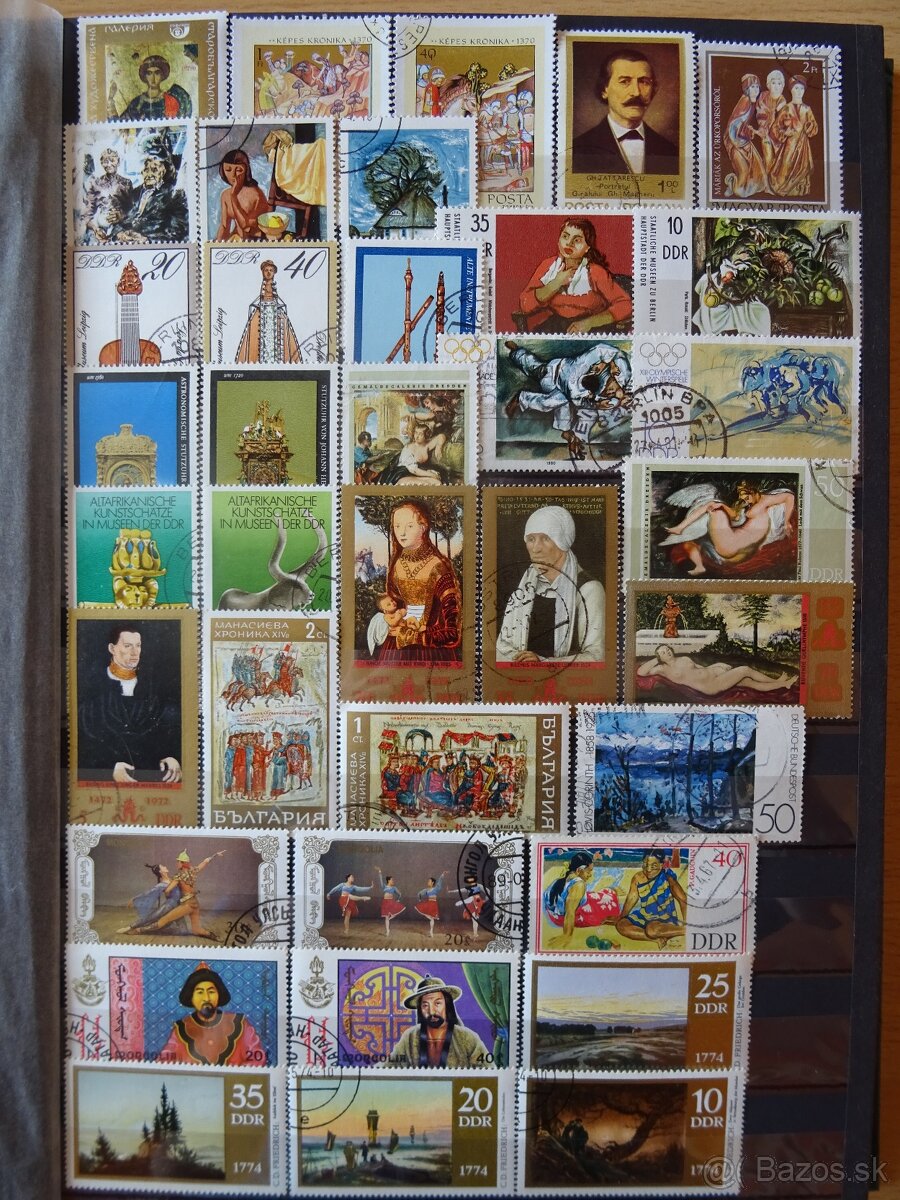 Pekná zbierka známok UMENIE 1 - 8