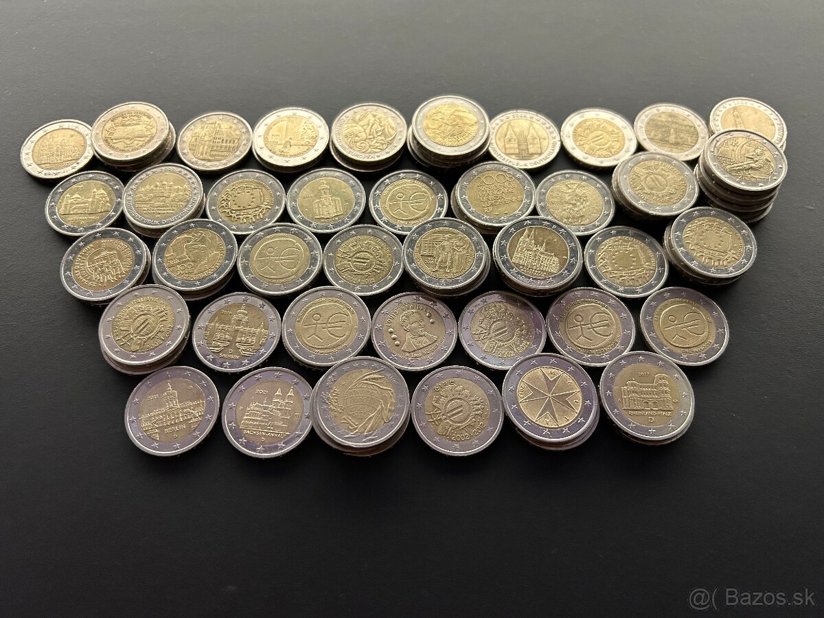 2€ mince, mix rôzne, zberateľské, euro, - 8