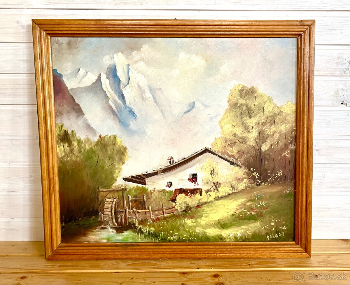 Starý obraz, olejomalba - 8