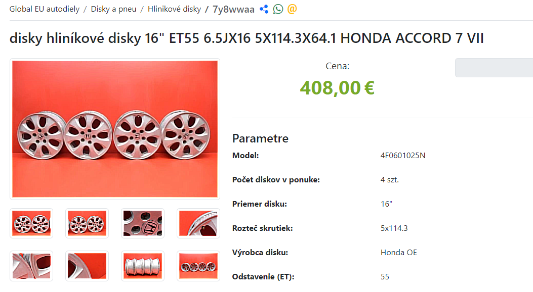 Honda disky originál - 8