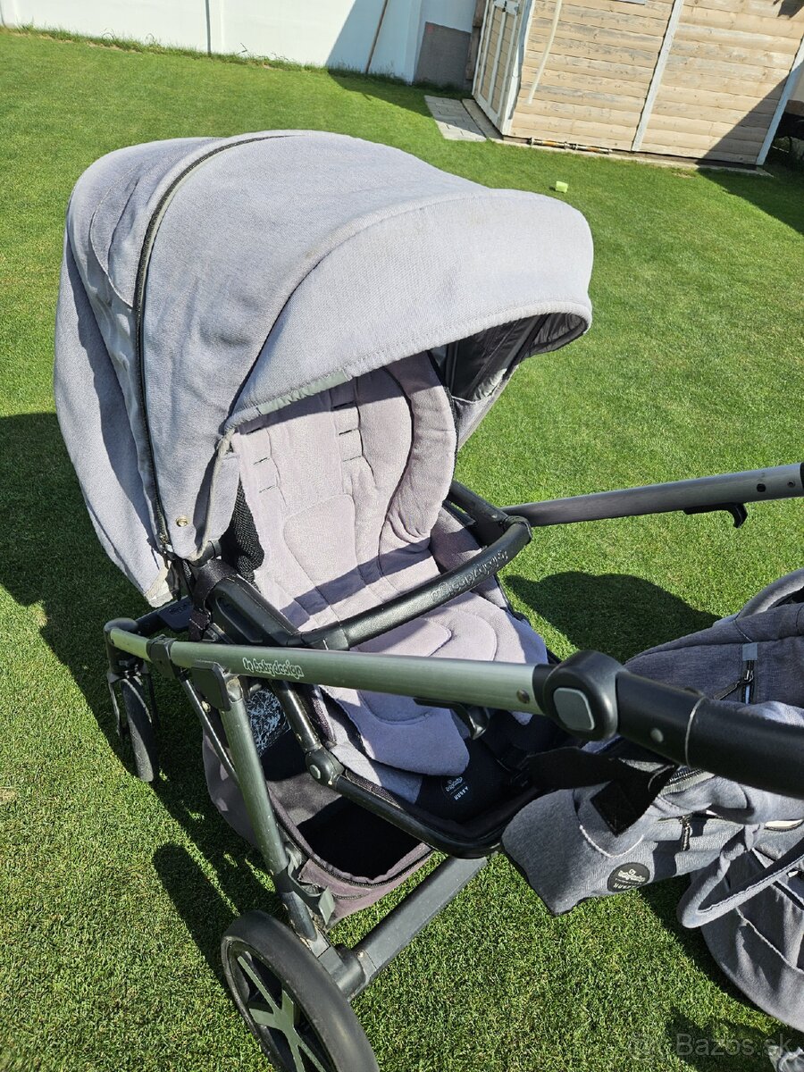 Kočík dvoj kombinácia babydesign Husky zimná výbava - 8