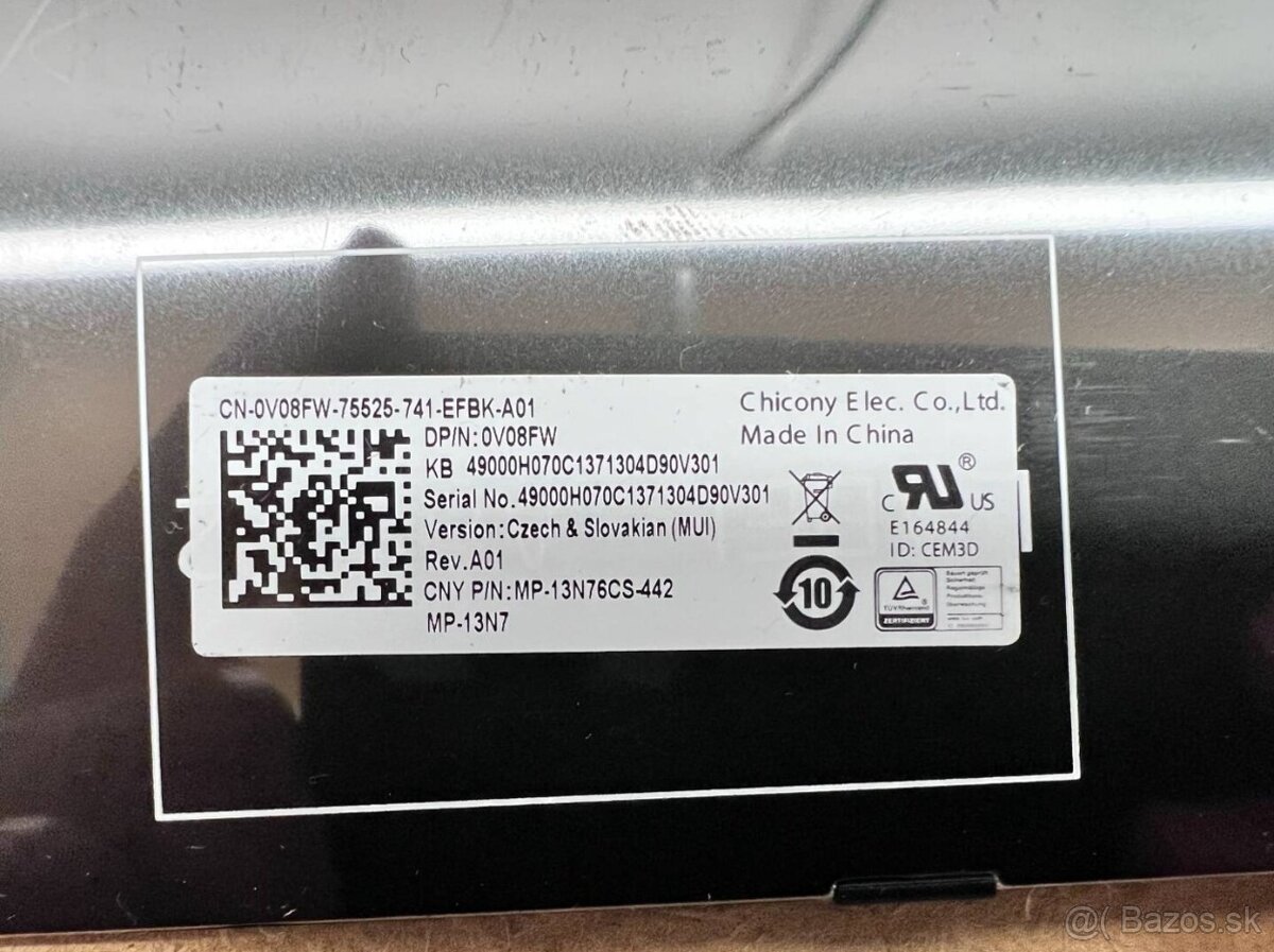 Predám klávesnicu na notebook Dell 0V08FW - 8