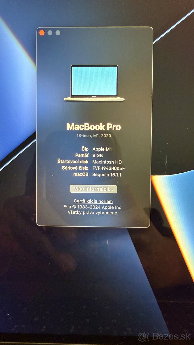 Apple MacBook Pro 13,3” M1 8GB RAM 512GB SSD - 8