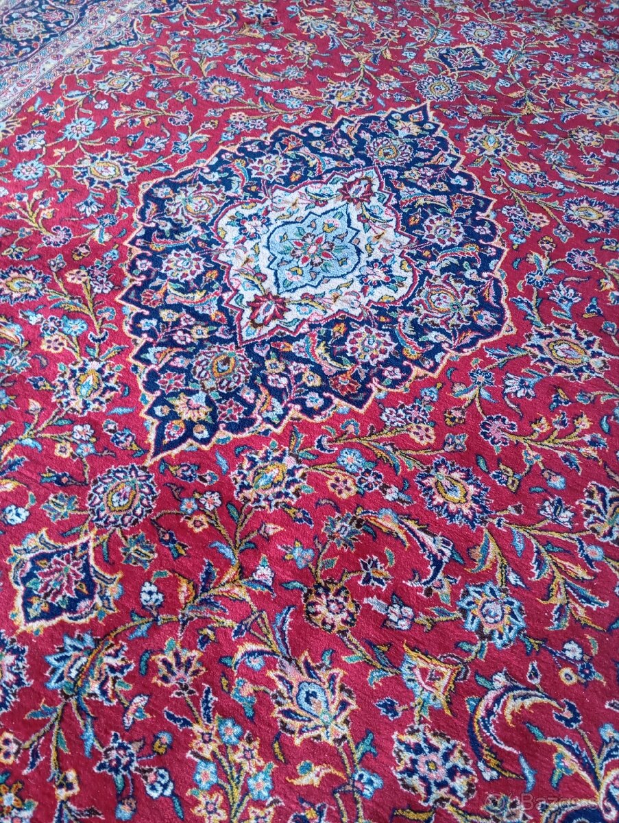 🌟Luxusný ručne viazaný perzský koberec Keshan 400×300 cm🌟 - 8