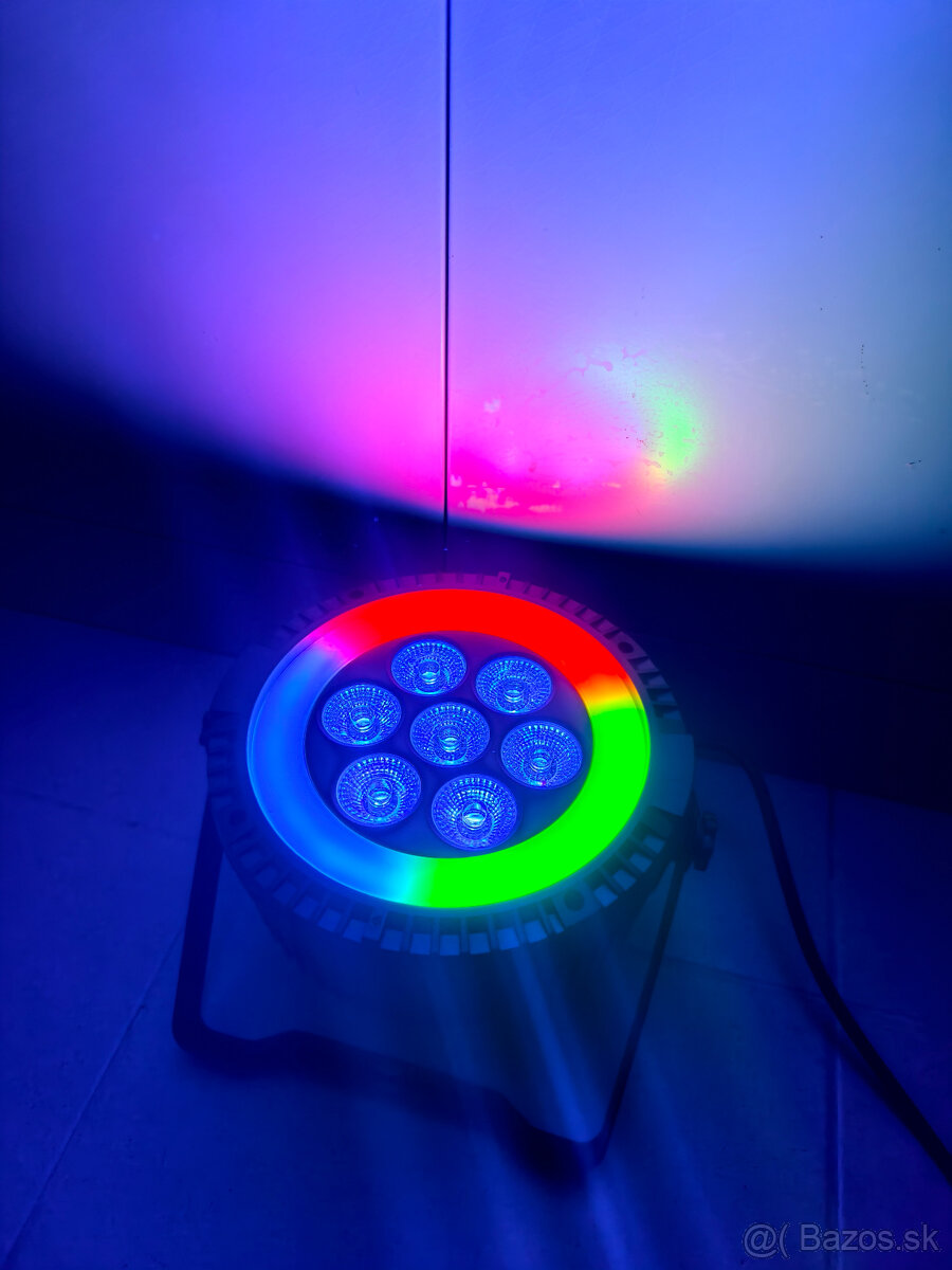 LED PAR Light 7x12W RGBW + Kruh - 8