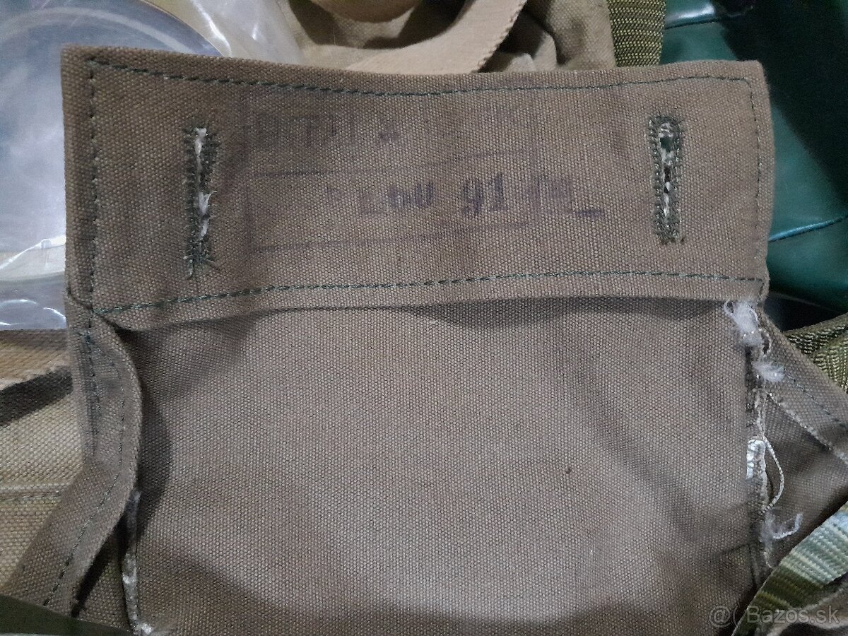 Plynová maska, taška, filter, očnice, Civilná ochrana, ČSLA - 8