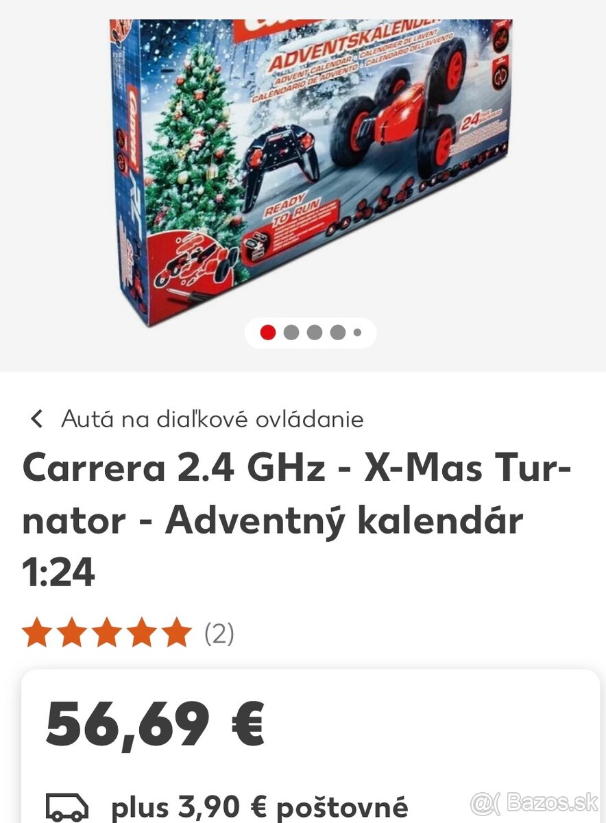 Kaskadérske auto carrera adventný kalendár - 8