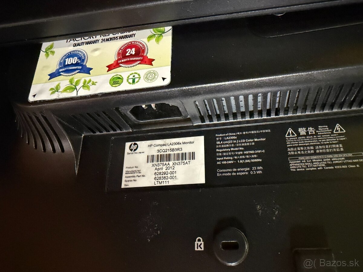 monitor 23" HP Compaq LA2306x, FullHD, 5ms, DP, DVI, VGA - 8