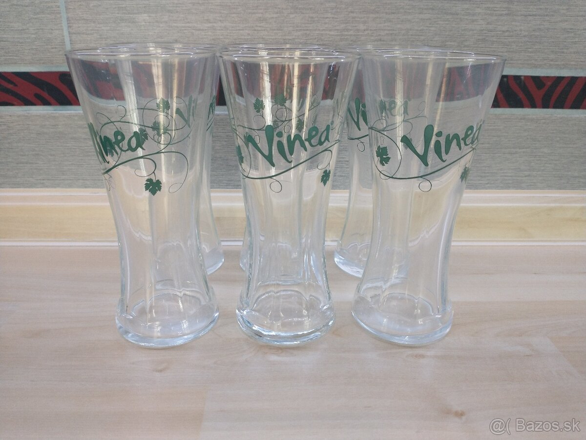 poháre 300ml, štamperlíky - 8