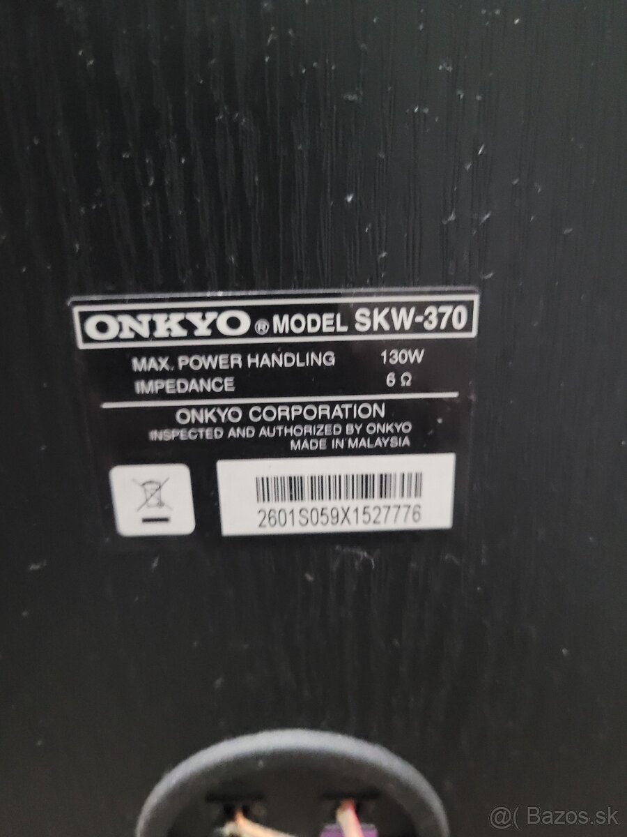 AV receiver Onkyo HT-R370 + reproduktory Jamo A 102 HCS - 8