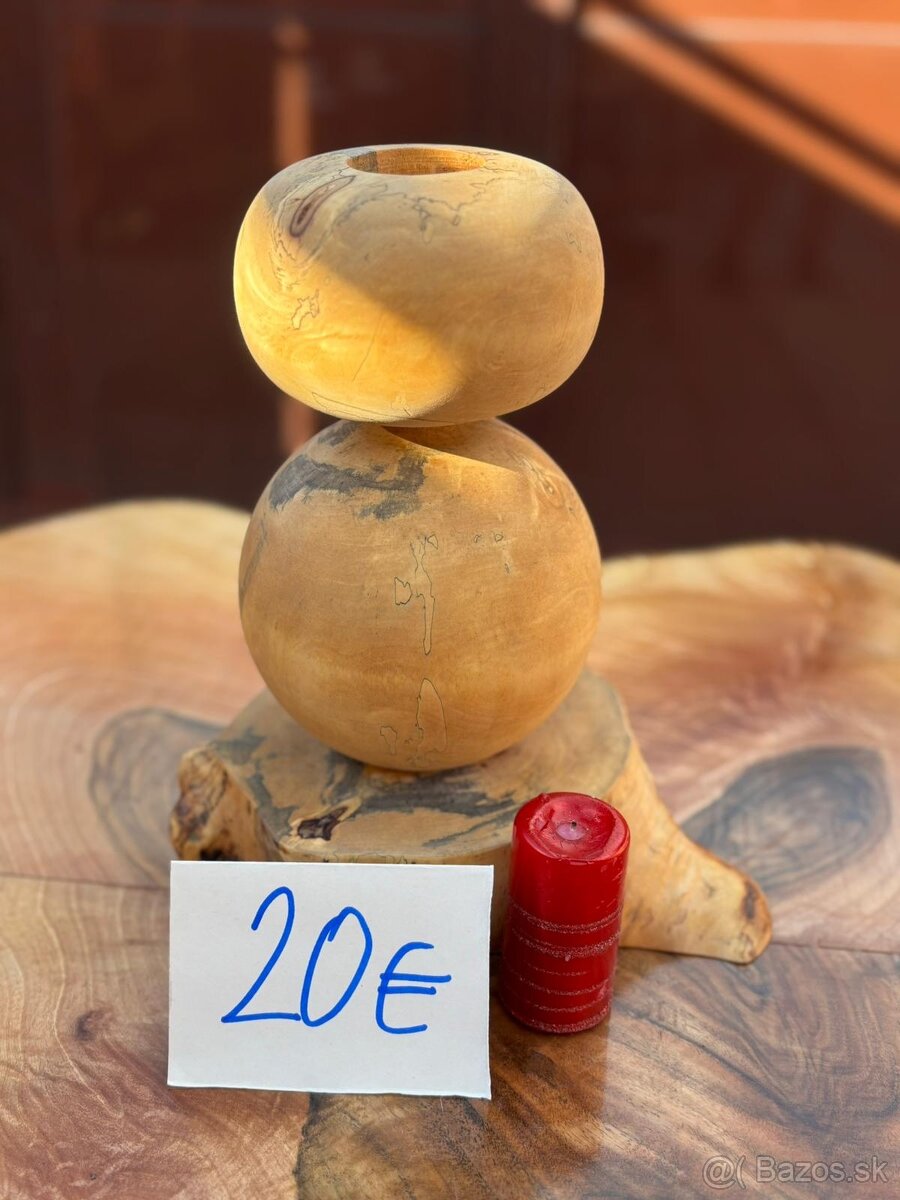 Svietniky z dreva, ručná praca - 8