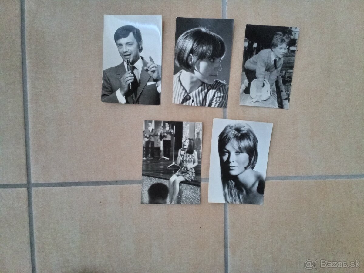 Retro pohľadnice, fotky hercov a spevákov - 8
