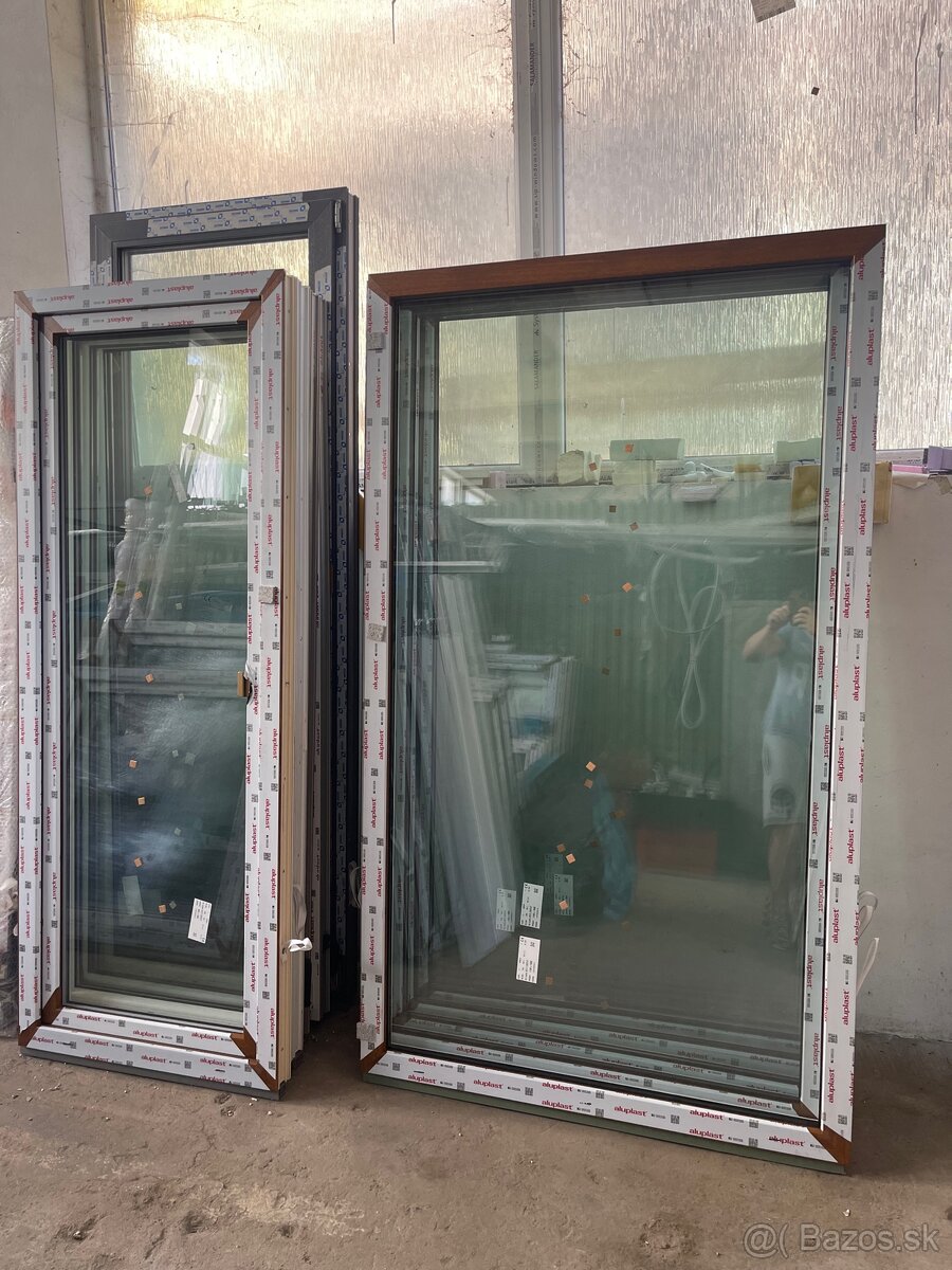 Plastové okná zlatý dub/biela, nové - 8