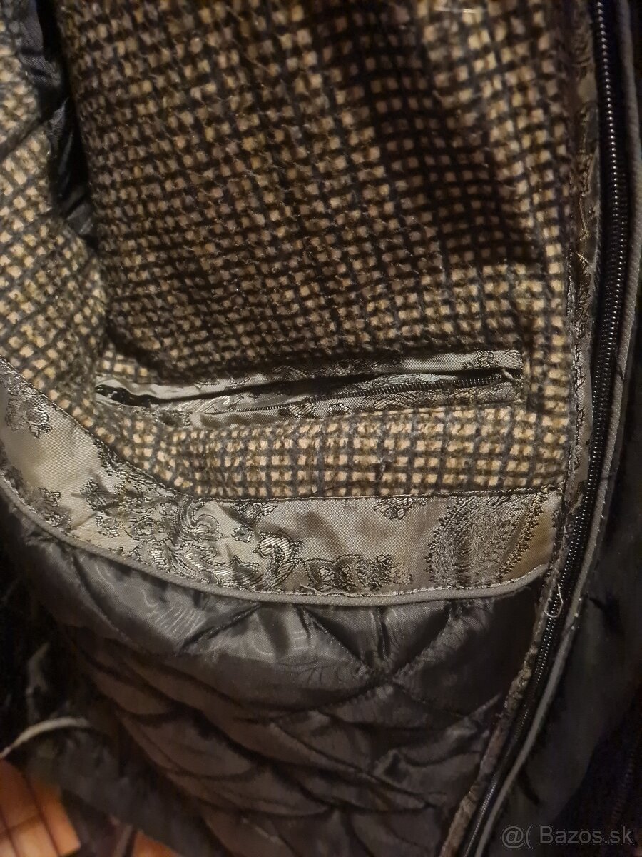 Čierna pánska zimná vetrovka - veľkosť asi XL (56) - 8