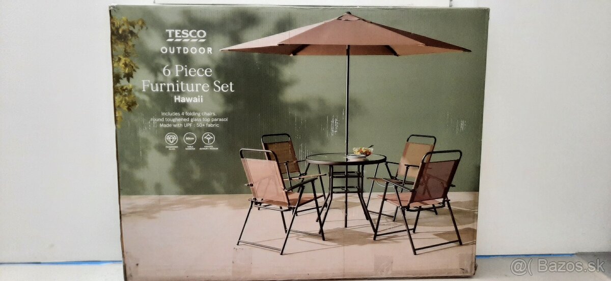 Záhradný slnečník so stoličkami - 8