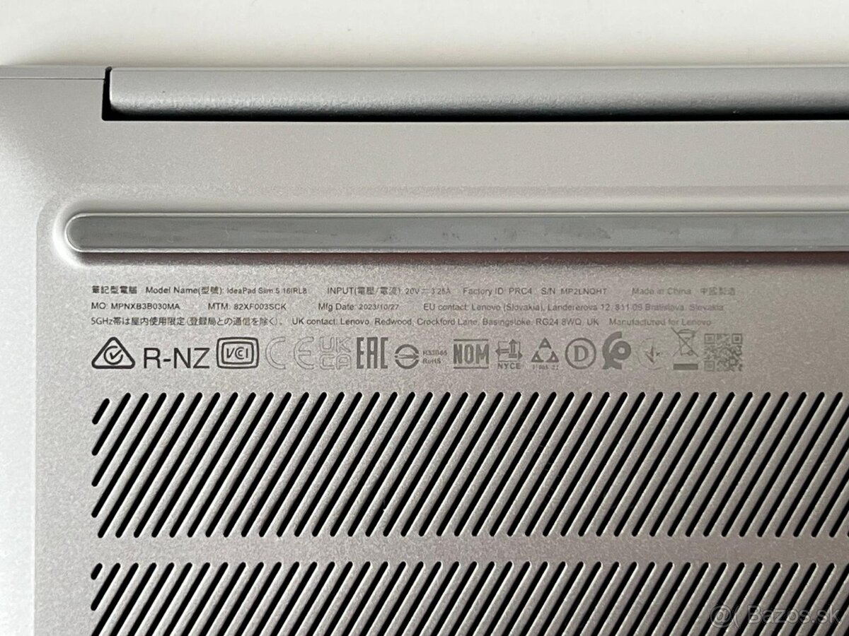 Lenovo IdeaPad Slim 5 16IRL8 Cloud Grey celokovový - 8