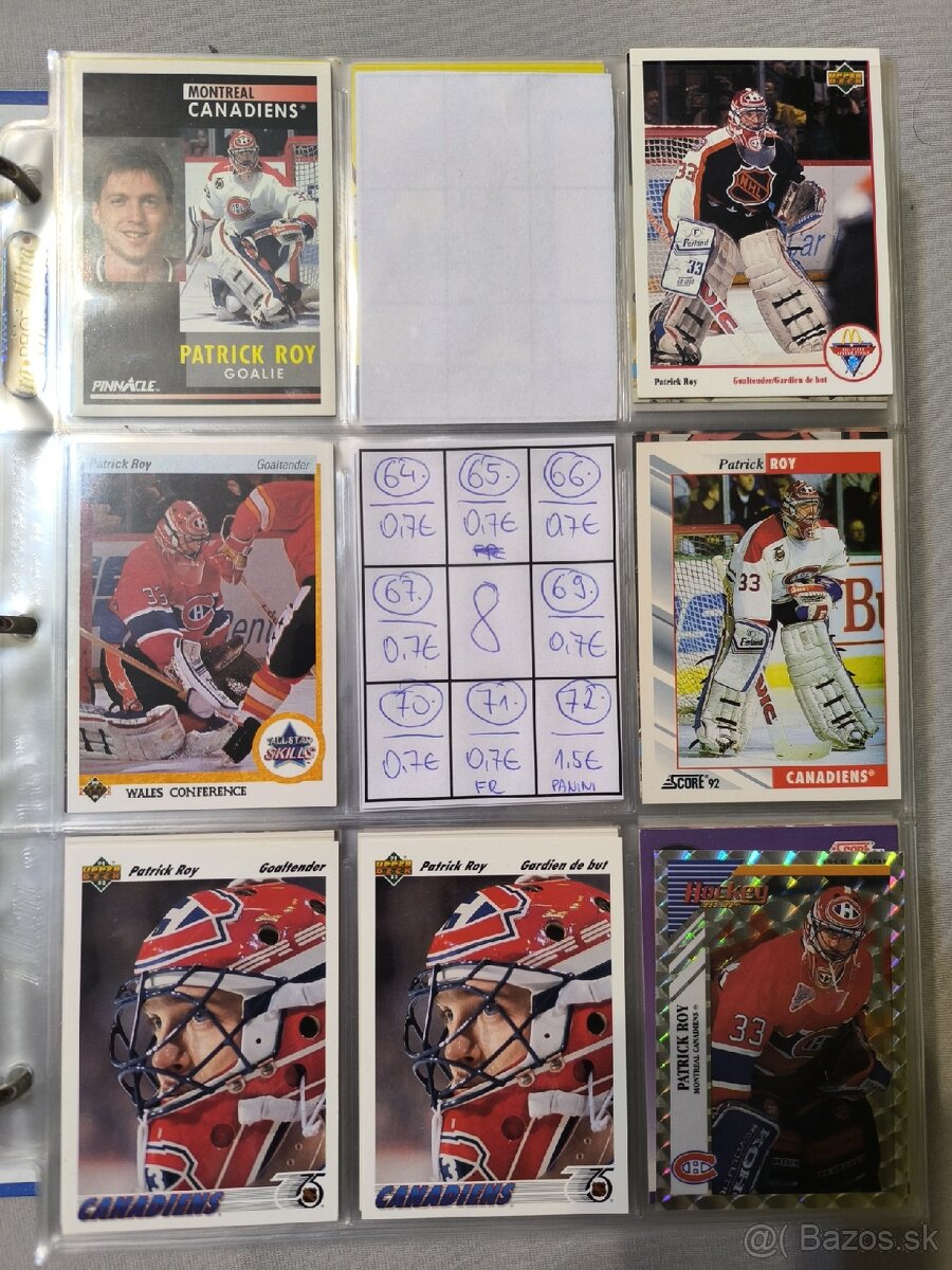 Hokejové kartičky - Patrick Roy 1 - 8