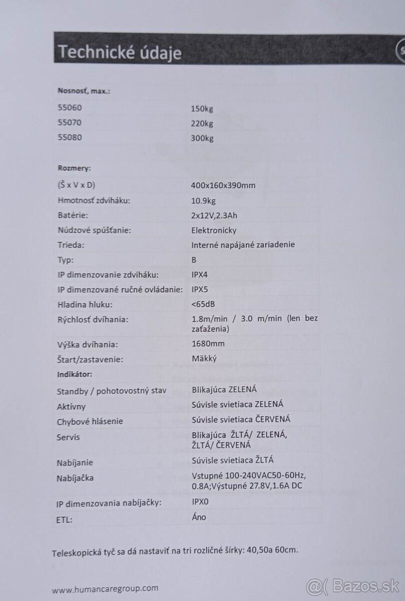 Stropný zdvihák pre imobilných - 8