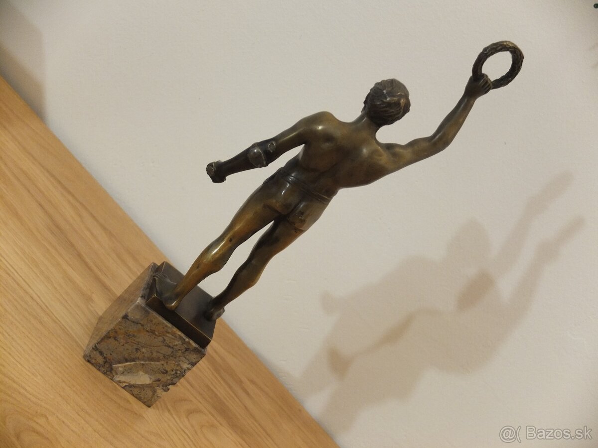 BRONZOVÁ POSTAVA-HANS KECK KOLEM 1900 - 8