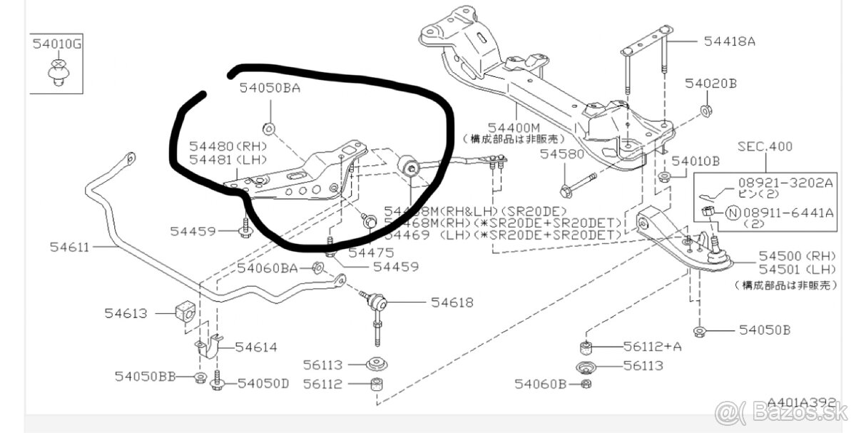 Rozpery prednej napravy Nissan - 8