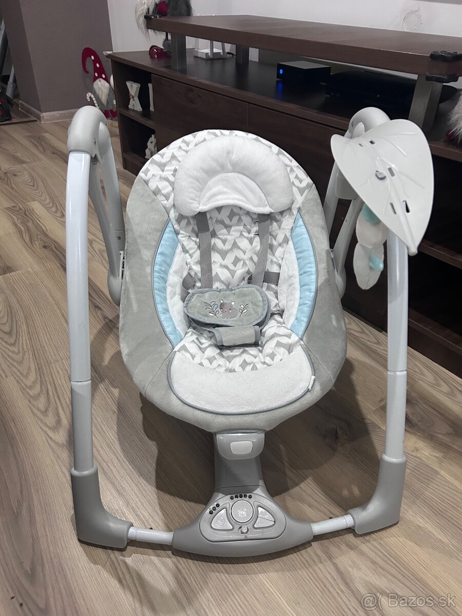 Detská jedálenská stolička a vibrujúca hojdačka s melódiou - 8