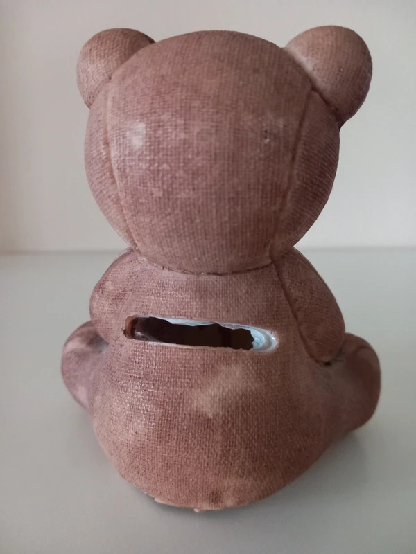 Starý keramický sediaci medvedík 12x10x7 cm - 8