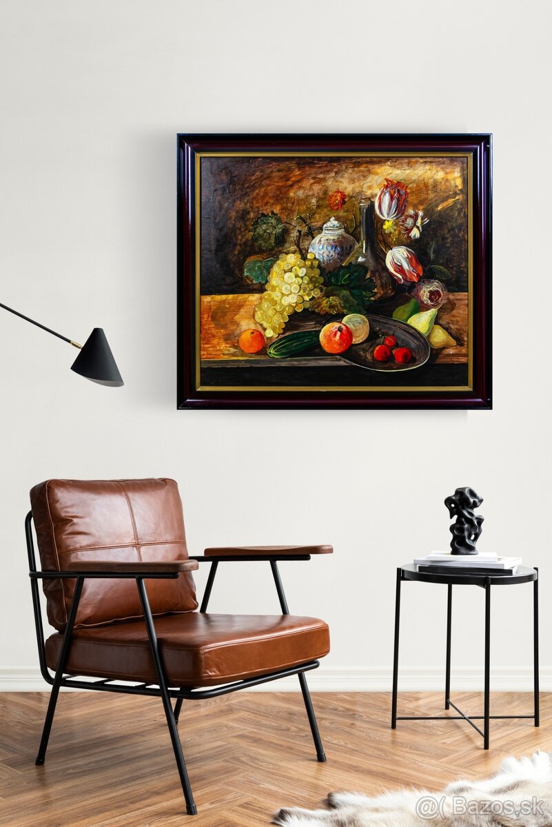 Zátišie I. , G.Siczawiňski, olej na plátne, 850× 750 mm - 8