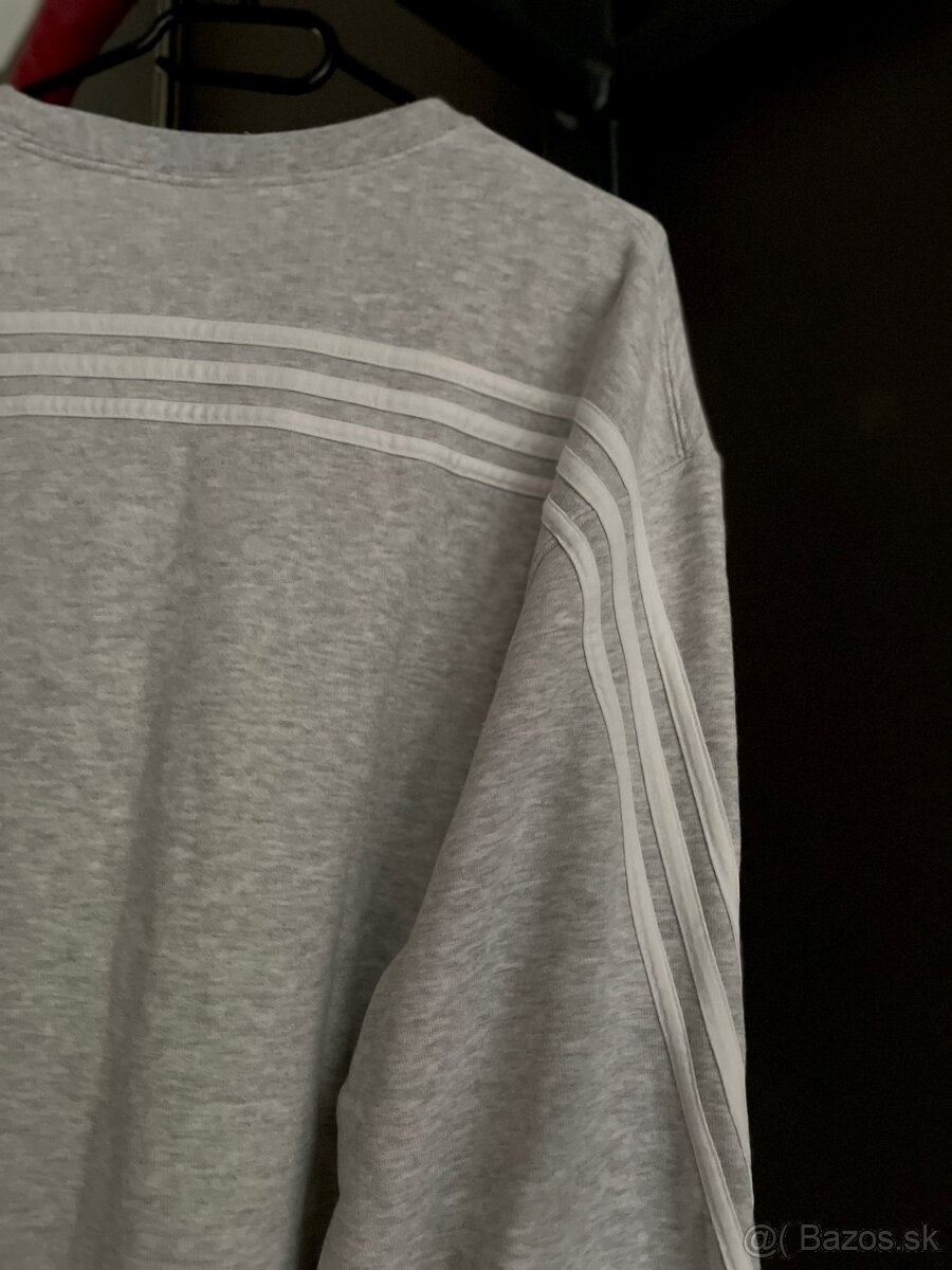 Sivá pánska mikina Adidas vo veľkosti XL - 8