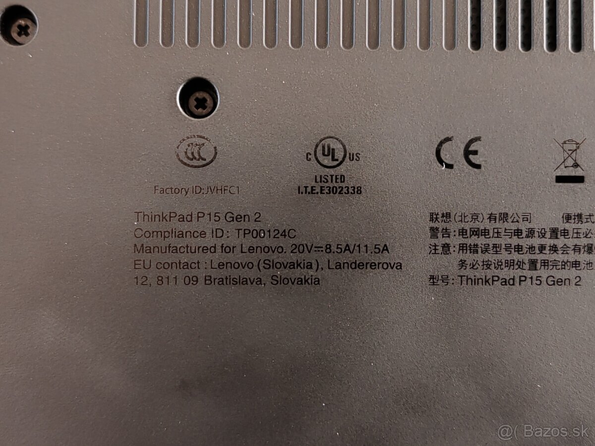 Lenovo ThinkPad P15 Gen 2 / i9 / 32GB RAM / RTX A3000 / 1TB - 8